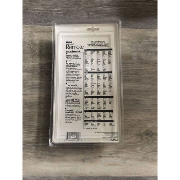 NEW RCA SYSTEMLINK 5 AV RCU500 TV VCR CABLE UNIVERSAL REMOTE CONTROL - Picture 6 of 8